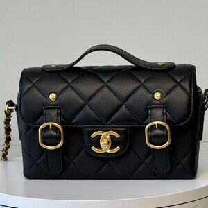 Chanel Black Quilted Leather Small Flap Bag